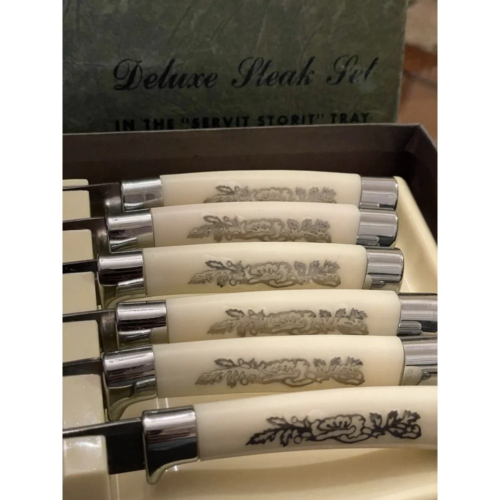 Steak Knives Stainless Steel Set of 6 Royal‎ Brand Cutlery Japan VTG MCM